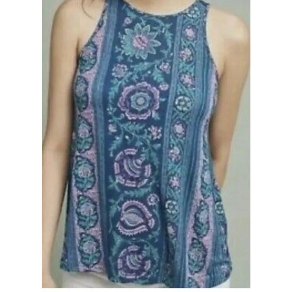 ANTHROPOLOGIE Akemi + Kin Epoca Lace Crochet Floral Tank‎ Top Size XS A000208